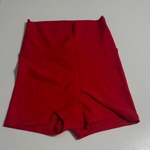 Vibrant High-Waist Red Women's Shorts
